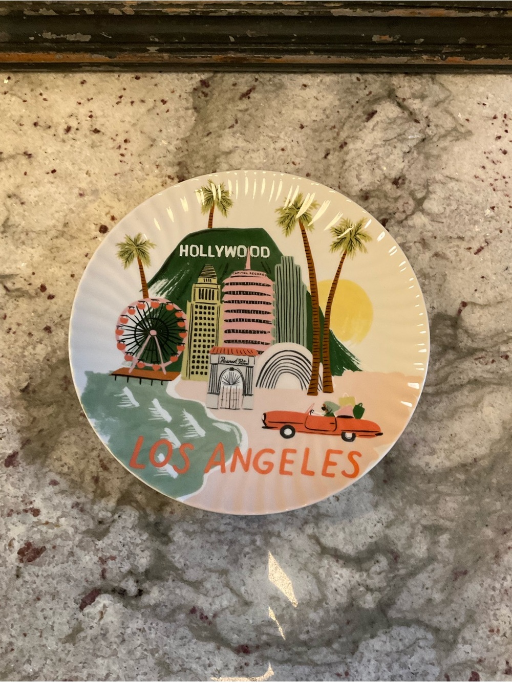 Rifle Paper Co. White Ceramic Dinner Plate